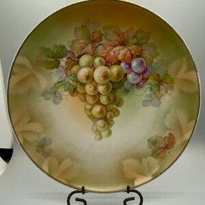 M&Z Austria Moritz Zdekauer Hand Painted Grapes Collector Plate 8.75"